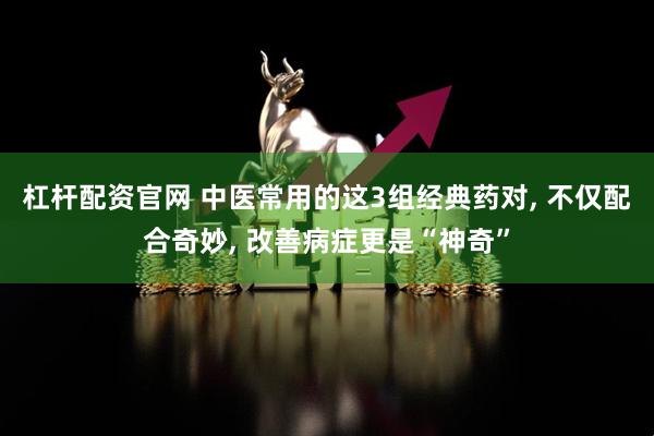 杠杆配资官网 中医常用的这3组经典药对, 不仅配合奇妙, 改善病症更是“神奇”